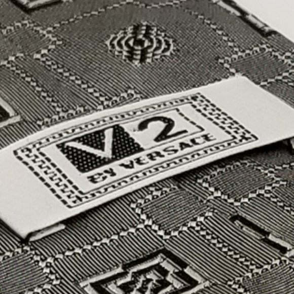 Versace V2 Tie - Etsy Versace V2 Classic Baroque grey square  Silk Tie